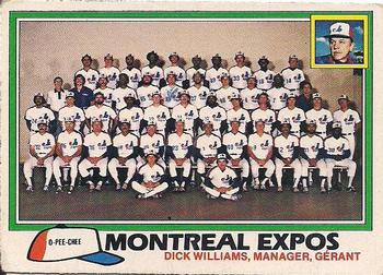 1981 O-Pee-Chee - Gray Back #268 Montreal Expos / Dick Williams Front
