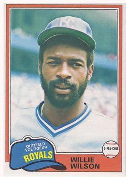 1981 O-Pee-Chee - Gray Back #360 Willie Wilson Front