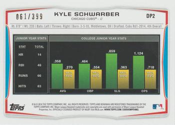 2014 Bowman Draft - Blue #DP2 Kyle Schwarber Back