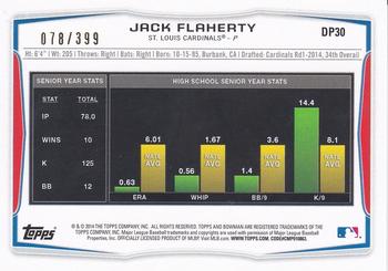2014 Bowman Draft - Blue #DP30 Jack Flaherty Back