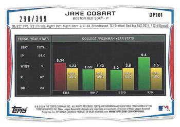 2014 Bowman Draft - Blue #DP101 Jake Cosart Back