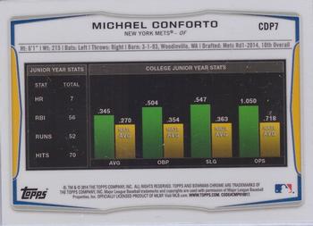 2014 Bowman Draft - Chrome #CDP7 Michael Conforto Back