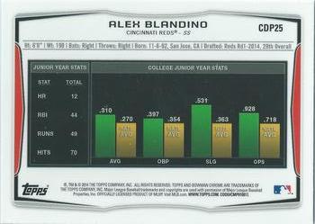2014 Bowman Draft - Chrome #CDP25 Alex Blandino Back