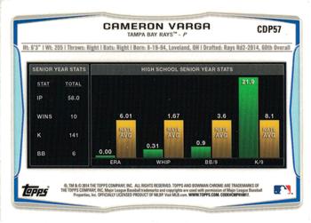 2014 Bowman Draft - Chrome #CDP57 Cameron Varga Back