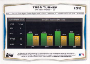 2014 Bowman Draft - Chrome #CDP10 Trea Turner Back