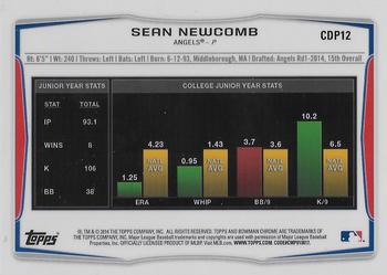 2014 Bowman Draft - Chrome #CDP12 Sean Newcomb Back