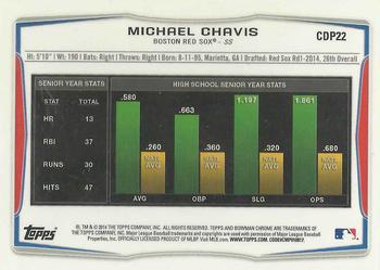 2014 Bowman Draft - Chrome #CDP22 Michael Chavis Back