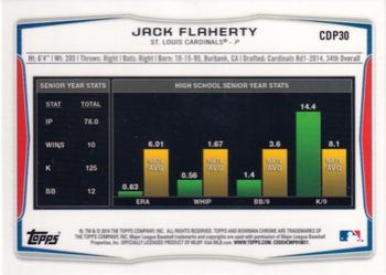 2014 Bowman Draft - Chrome #CDP30 Jack Flaherty Back