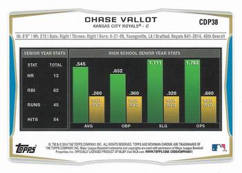 2014 Bowman Draft - Chrome #CDP38 Chase Vallot Back