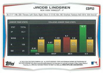 2014 Bowman Draft - Chrome #CDP53 Jacob Lindgren Back