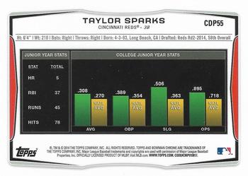 2014 Bowman Draft - Chrome #CDP55 Taylor Sparks Back