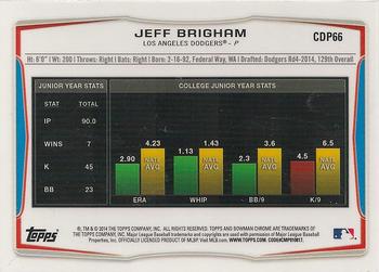 2014 Bowman Draft - Chrome #CDP66 Jeff Brigham Back