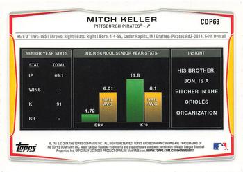 2014 Bowman Draft - Chrome #CDP69 Mitch Keller Back