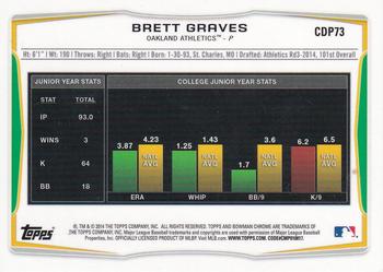 2014 Bowman Draft - Chrome #CDP73 Brett Graves Back
