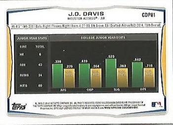 2014 Bowman Draft - Chrome #CDP81 J.D. Davis Back