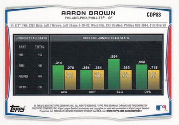 2014 Bowman Draft - Chrome #CDP83 Aaron Brown Back