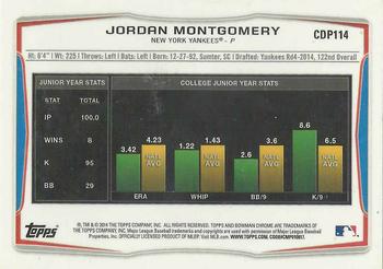 2014 Bowman Draft - Chrome #CDP114 Jordan Montgomery Back