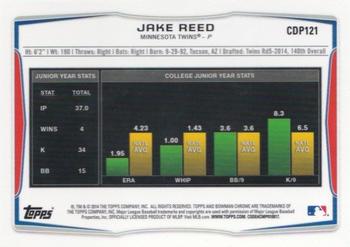 2014 Bowman Draft - Chrome #CDP121 Jake Reed Back