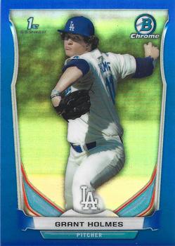 2014 Bowman Draft - Chrome Blue Refractors #CDP18 Grant Holmes Front