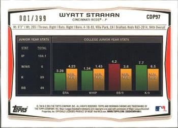 2014 Bowman Draft - Chrome Blue Refractors #CDP97 Wyatt Strahan Back