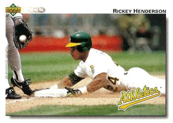 1992 Upper Deck - Gold Hologram #155 Rickey Henderson Front