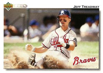 1992 Upper Deck - Gold Hologram #389 Jeff Treadway Front