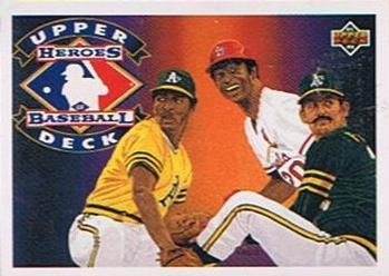 1992 Upper Deck - Heroes of Baseball #H8 Header Card Front