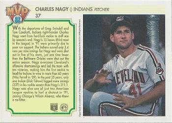 1992 Upper Deck Team MVP Holograms #37 Charles Nagy Back