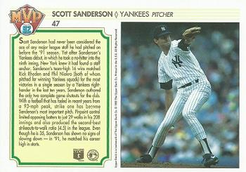 1992 Upper Deck Team MVP Holograms #47 Scott Sanderson Back