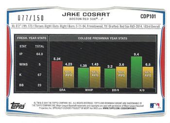 2014 Bowman Draft - Chrome Green Refractors #CDP101 Jake Cosart Back