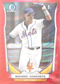 2014 Bowman Draft - Chrome Red Wave Refractors #CDP7 Michael Conforto Front