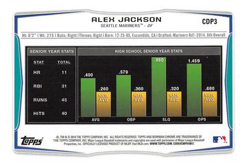 2014 Bowman Draft - Chrome Refractors #CDP3 Alex Jackson Back