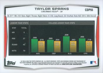 2014 Bowman Draft - Chrome Refractors #CDP55 Taylor Sparks Back