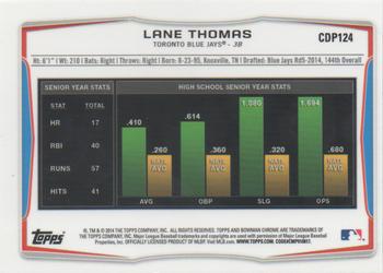 2014 Bowman Draft - Chrome Refractors #CDP124 Lane Thomas Back