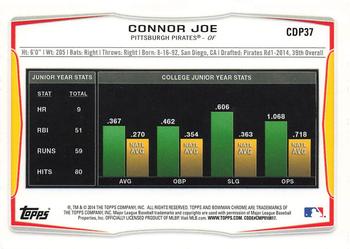 2014 Bowman Draft - Chrome Refractors #CDP37 Connor Joe Back