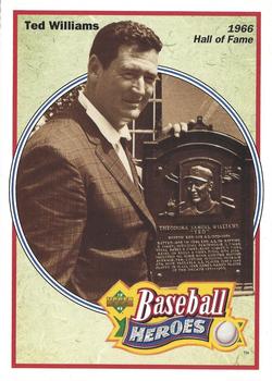 1992 Upper Deck - Baseball Heroes: Ted Williams Box Bottoms #NNO Ted Williams Front