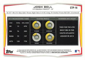 2014 Bowman Draft - Chrome Top Prospects #CTP-16 Josh Bell Back