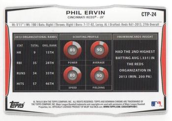 2014 Bowman Draft - Chrome Top Prospects #CTP-24 Phil Ervin Back