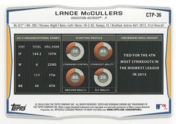 2014 Bowman Draft - Chrome Top Prospects #CTP-36 Lance McCullers Back