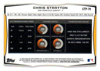 2014 Bowman Draft - Chrome Top Prospects #CTP-79 Chris Stratton Back
