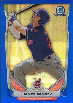 2014 Bowman Draft - Chrome Top Prospects Blue Refractors #CTP-68 James Ramsey Front