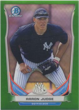 2014 Bowman Draft - Chrome Top Prospects Green Refractors #CTP-39 Aaron Judge Front