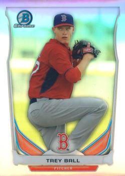 2014 Bowman Draft - Chrome Top Prospects Refractors #CTP-20 Trey Ball Front