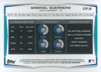 2014 Bowman Draft - Chrome Top Prospects Refractors #CTP-29 Gabriel Guerrero Back