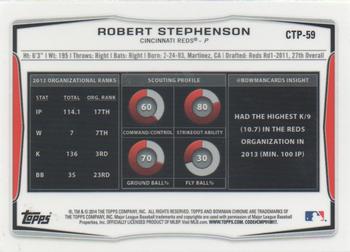 2014 Bowman Draft - Chrome Top Prospects Refractors #CTP-59 Robert Stephenson Back