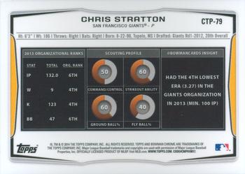 2014 Bowman Draft - Chrome Top Prospects Refractors #CTP-79 Chris Stratton Back