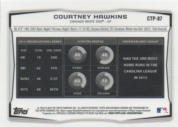 2014 Bowman Draft - Chrome Top Prospects Refractors #CTP-87 Courtney Hawkins Back