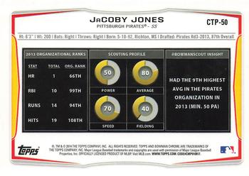 2014 Bowman Draft - Chrome Top Prospects Refractors #CTP-50 JaCoby Jones Back