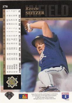 1994 Upper Deck - Electric Diamond #378 Kevin Seitzer Back