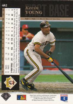 1994 Upper Deck - Electric Diamond #482 Kevin Young Back